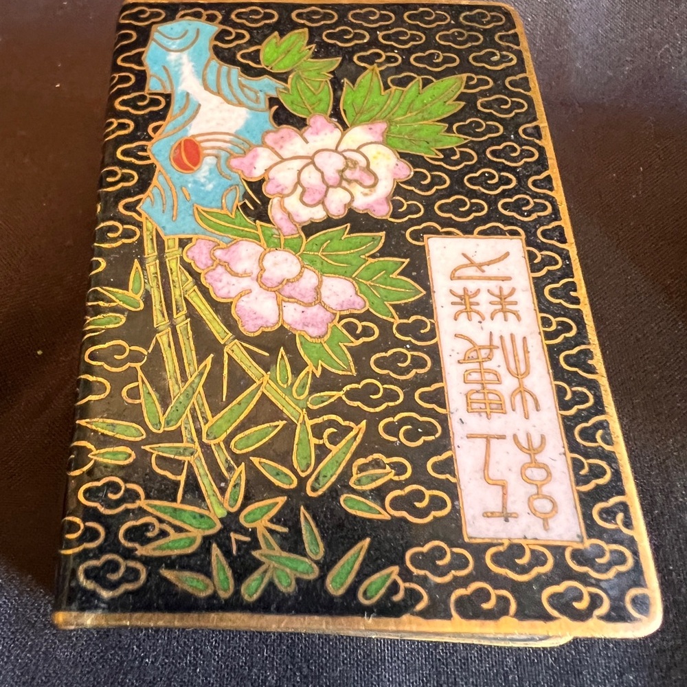 A Pair of Vintage Miniature Japanese Cloisonné Pill Boxes